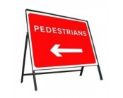 600mm x 450mm Pedestrians Left Sign 